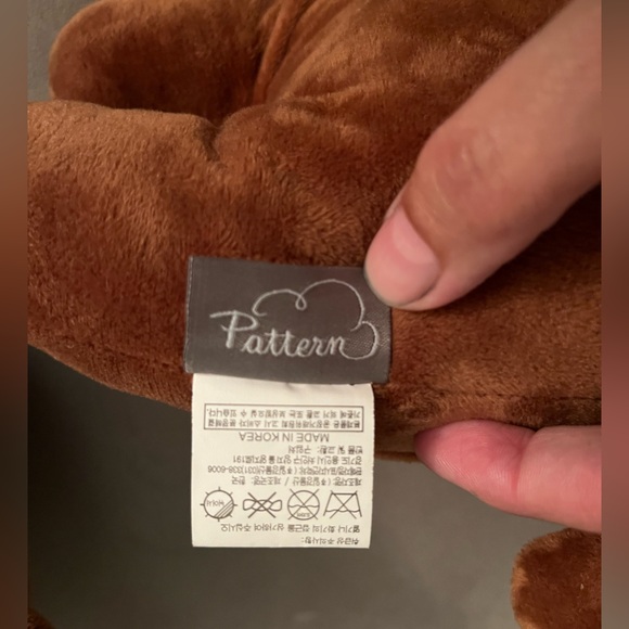 Teddy Bear Car Seat Shoulder Strap Pillow Made by Pattern in Korea EUC - Picture 5 of 5